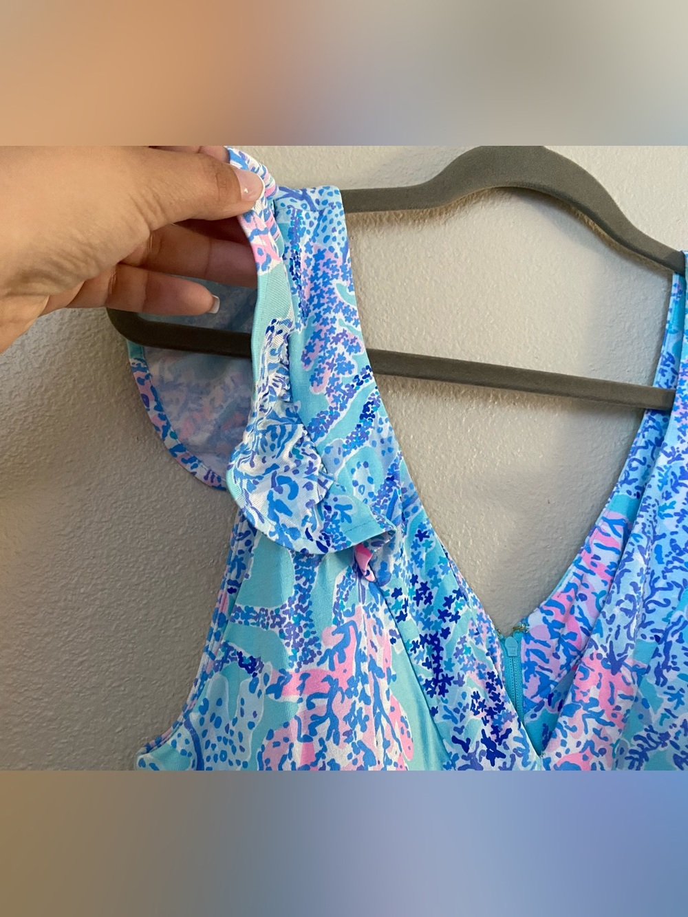 Lilly Pulitzer Size 12 Vyra Midi Dress in Blue Ibiza Now You Sea Me - Picture 4 of 8